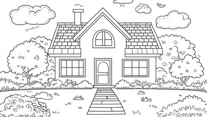Fototapeta premium drawing of a house