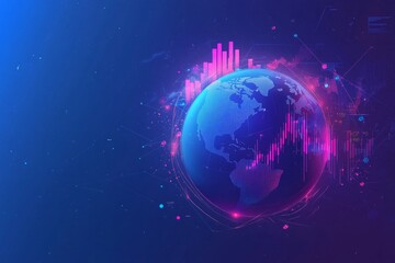 Fototapeta premium Global financial data visualization (3)