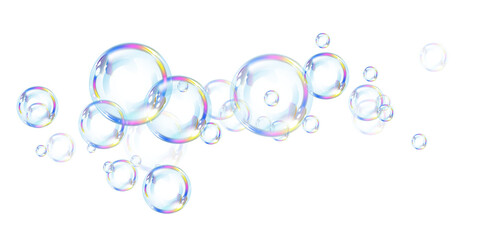 Playful Rainbow Soap Bubbles PNG Graphic for Fun and Kids Themes