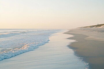 Sunrise Beach Waves Gentle Shoreline
