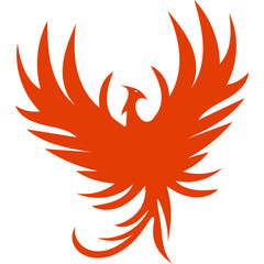 Modern Phoenix Bird Silhouette