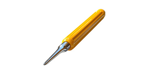 Yellow Handheld Soldering Iron Tool. Essential For Electronics Repair And Diy Projects Isolated On Transparent Background