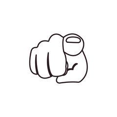 Index Pointing at the Viewer Emoji hand finger point vector illustration symbol