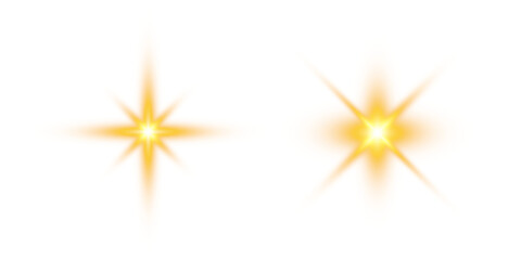 Obraz premium Golden Star Glow PNG – Transparent Sparkle Flash Element for Magical Light Effects, Sunshine Bursts, Fireworks Highlights, and Fantasy Illumination Visuals with Soft Radiant Aura