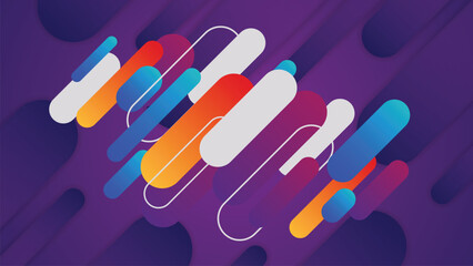 Colorful Gradient Geometric Vector Background