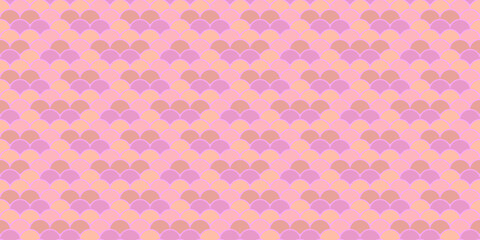 Fototapeta premium Pastel pink and peach seamless pattern. Elegant geometric design ideal for backgrounds, textiles, and packaging. Subtle color palette evokes calmness and sophistication.