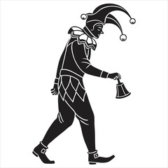 silhouette April fool white background