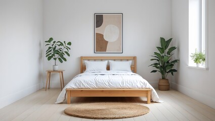 Luxury hotel bedroom interior design features a comfortable double bed with pillows and a lamp near the window