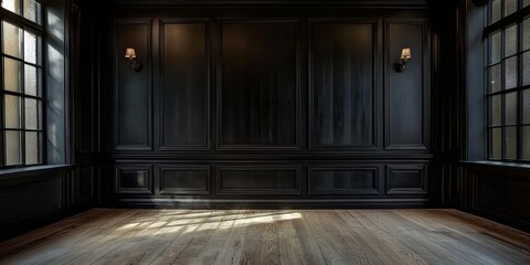 Exquisite craftsmanship evident in traditional wood paneling