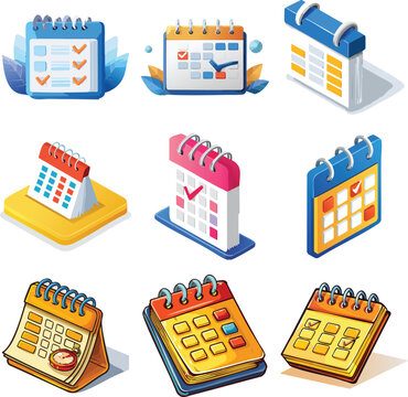 eminder schedule checklist deadline icon and symbol planner concept
