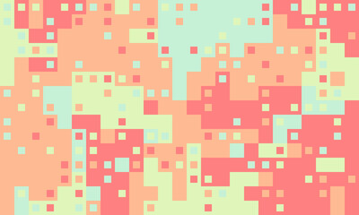 Abstract pastel pixel art background.  A vibrant, playful design perfect for websites, presentations, or social media. This cheerful, geometric pattern evokes feelings of joy and modern design.