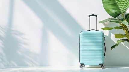 Vibrant Luggage Scene Reflecting Wanderlust and Sunny Vibes