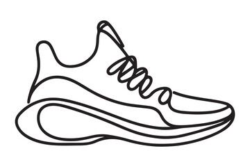 Modern Sneaker Vector Silhouette Graphic Design Shoe Fashion