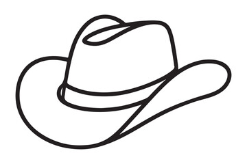 Cowboy hat vector illustration western fashion style headwear design