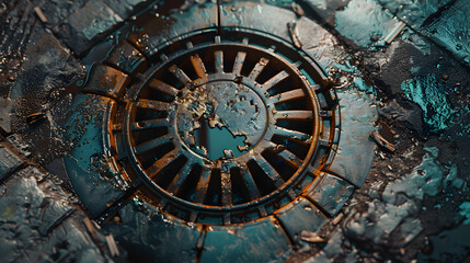 Obraz premium Manhole Street Cinematic