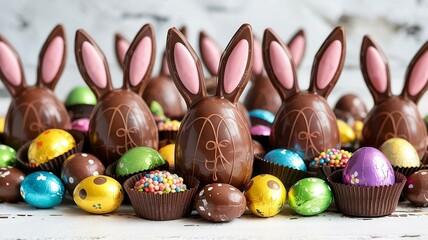 easter bunny and eggs