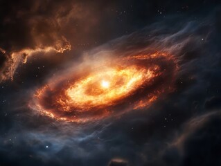 Fototapeta premium Breathtaking view of a dying star exploding in a vibrant cosmic display of colors and gases