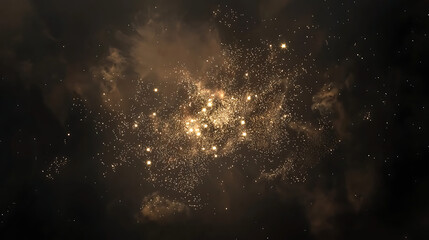 Naklejka premium A starry sky with a lot of stars