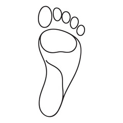 Human Footprint Illustration Vector Graphic for Tracking and Identification
