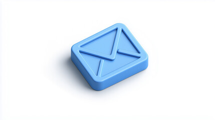 Fototapeta premium High-Quality 3D Secure Email Icon with Smooth Professional Design, Ultra-Sharp and Centered on Clean White Background, Generated AI 