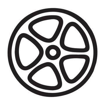 recommend clip art: Simple vector film reel illustration for movie industry projects