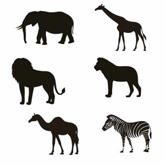 animals silhouettes vector