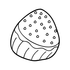 chocolate truffle icon, chocolate truffle line art - simple line art of chocolate truffle, perfect for chocolate truffle logos and icons