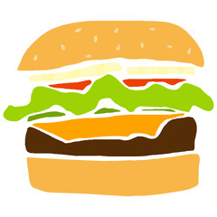 ハンバーガーのベクターイラスト