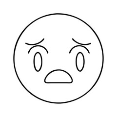 Obraz premium crying face icon, crying face line art - simple line art of crying face, perfect for crying face logos and icons