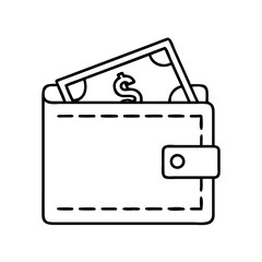 dad s wallet icon, dad s wallet line art - simple line art of dad s wallet, perfect for dad s wallet logos and icons