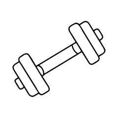 dumbbell for working out icon, dumbbell for working out line art - simple line art of dumbbell for working out, perfect for dumbbell for working out logos and icons