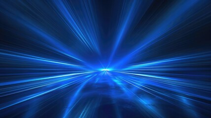 Abstract picture of blue light particle with digital technology style design connecting become dynamic of electric wave movement represent about flowing of data or structure of network system. AIG53.