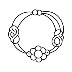 friendship bracelet icon, friendship bracelet line art - simple line art of friendship bracelet, perfect for friendship bracelet logos and icons