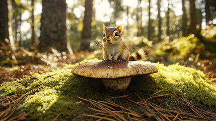 Obraz premium cute chipmunk