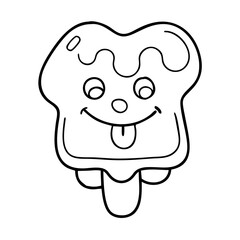fun shaped ice cream mold icon, fun shaped ice cream mold line art - simple line art of fun shaped ice cream mold, perfect for fun shaped ice cream mold logos and icons