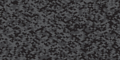 Obraz premium Abstract geometric black and gray background. Triangle shape retro wall grid pattern geometric ornament tile vector square element. seamless mosaic and low polygon triangle texture wallpaper. 