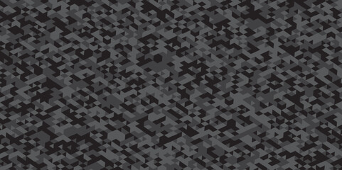 Fototapeta premium Abstract geometric black and gray background. Triangle shape retro wall grid pattern geometric ornament tile vector square element. seamless mosaic and low polygon triangle texture wallpaper. 