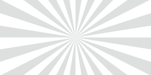 Abstract white and gray retro with sunburst pattern design. Vintage sunrays illustration swirl grunge spiral line. sun beam vector banner design and comic burst gradient concept pattern.