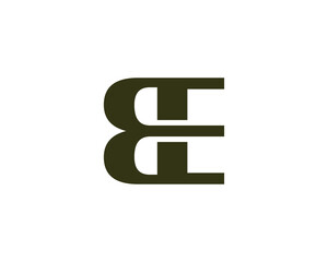 BE logo design vector template. BE