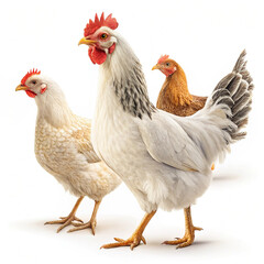 Fototapeta premium Chicken on White Background 