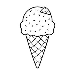 ice cream cone with rainbow sprinkles icon