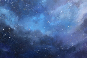 Obraz premium Realistic Night Sky – Beautiful Starry Landscape