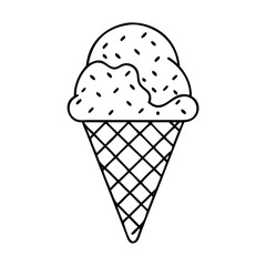 ice cream cone with rainbow sprinkles icon