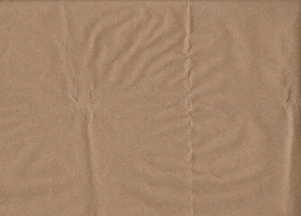 crumpled brown craft paper texture background