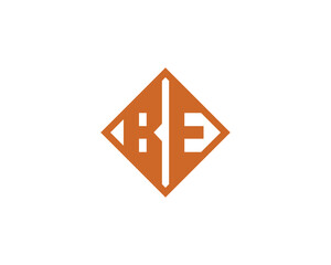BE logo design vector template. BE