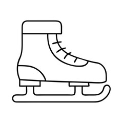 ice skates icon, ice skates line art - simple line art of ice skates, perfect for ice skates logos and icons