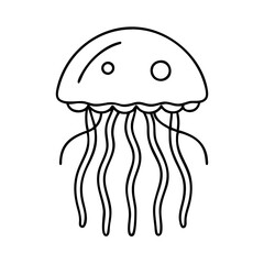 jellyfish icon, jellyfish line art - simple line art of jellyfish, perfect for jellyfish logos and icons