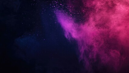 Naklejka premium Colorful powder explosion on black background