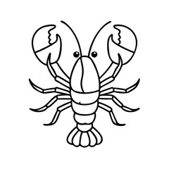 lobster for atlantic provinces icon, lobster for atlantic provinces line art - simple line art of lobster for atlantic provinces, perfect for lobster for atlantic provinces logos and icons