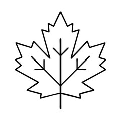 maple leaf icon, maple leaf line art - simple line art of maple leaf, perfect for maple leaf logos and icons